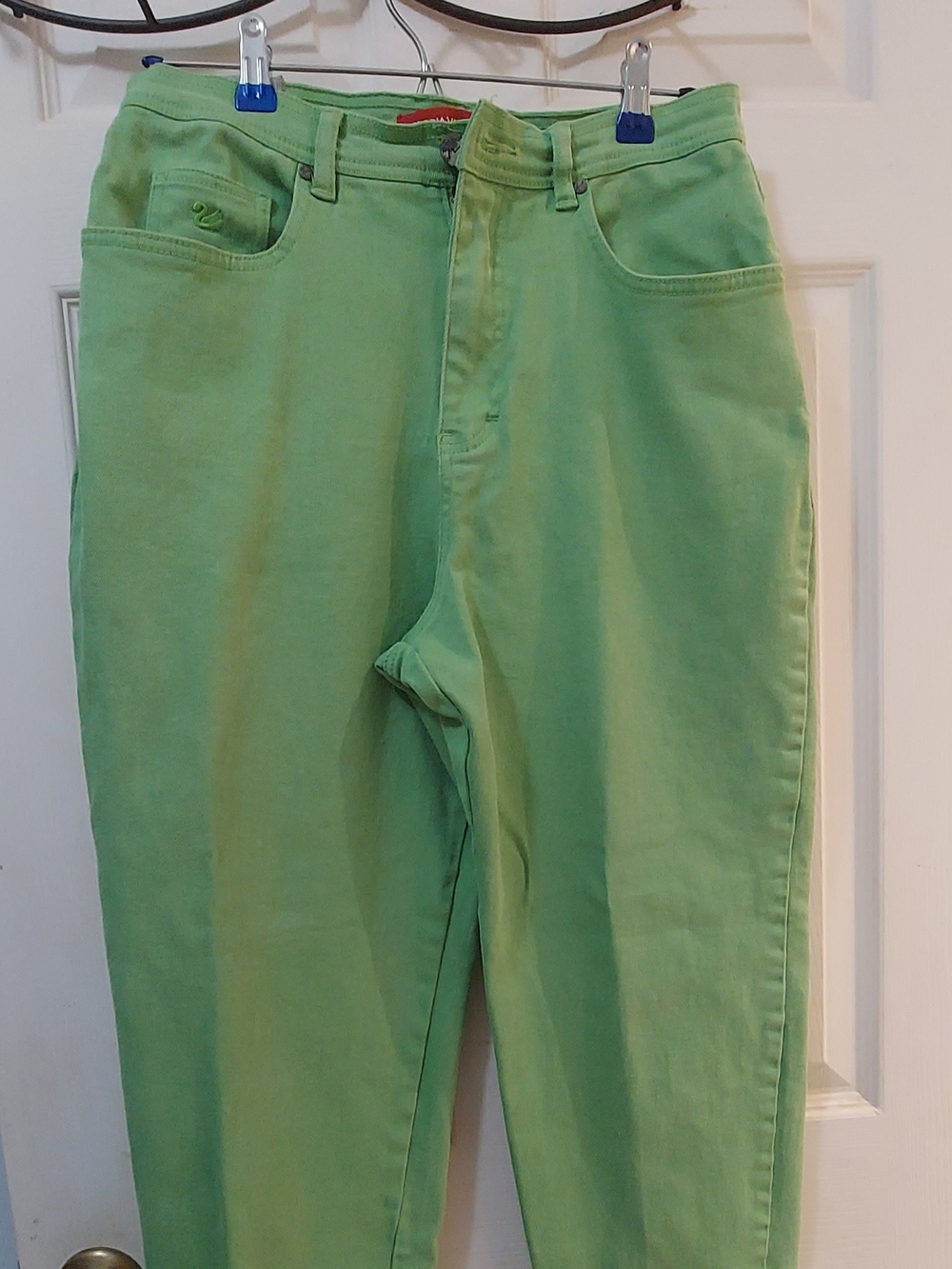 Green High-Waist Jeans